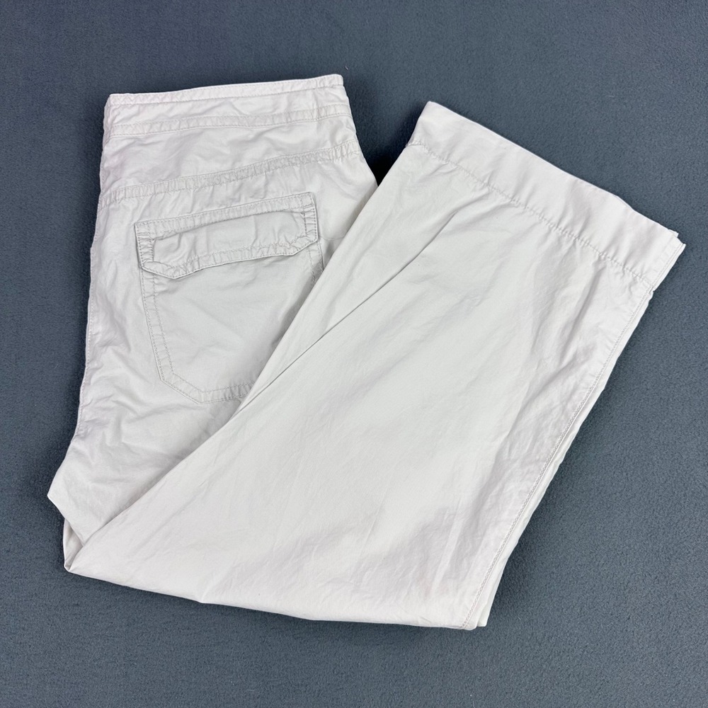 J.Crew Wmns 8 Low Fit Drawstring Cotton Wide Leg Crop Pants Stone Beige RN77388